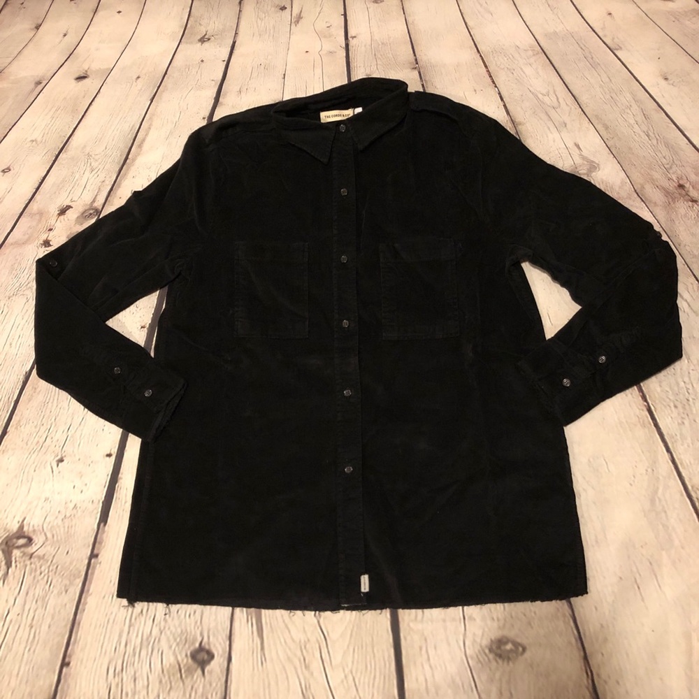 Black Button Down Shirt Corduroy Doll The Cords
